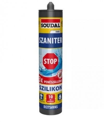 Soudal Szaniter szilikon STOP ecetsavas fehér 280ml